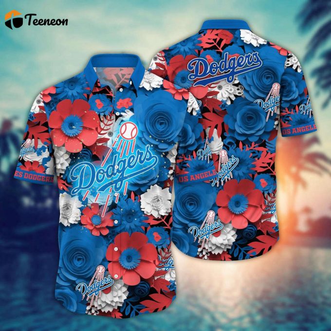 Mlb Los Angeles Dodgers Hawaiian Shirt Diamond Dreams For Sport Fan 1