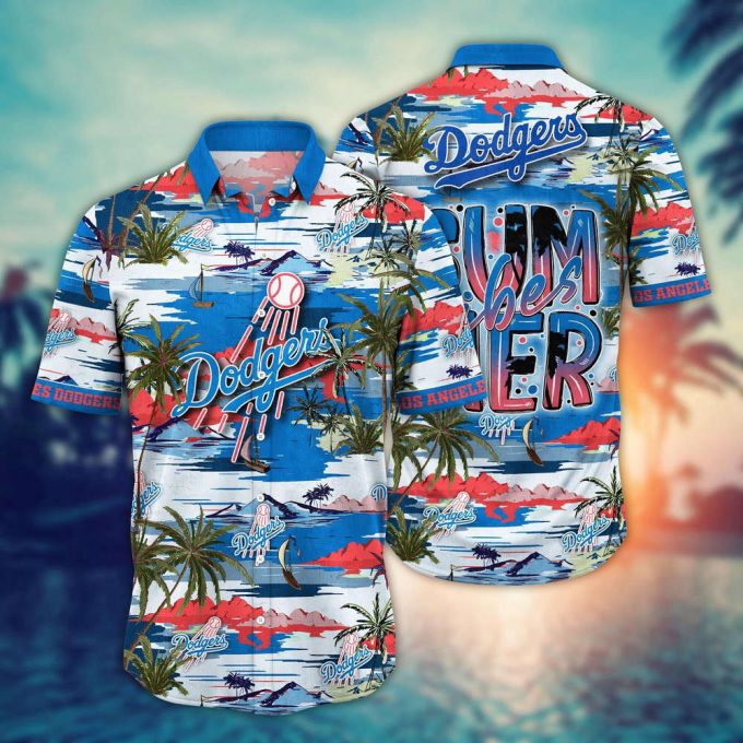 Mlb Los Angeles Dodgers Hawaiian Shirt Flower Grand Slam In Hawaiianan Flair For Fans 2