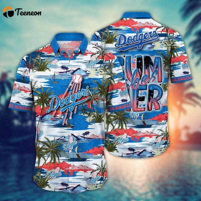 Mlb Los Angeles Dodgers Hawaiian Shirt Flower Grand Slam In Hawaiianan Flair For Fans 1