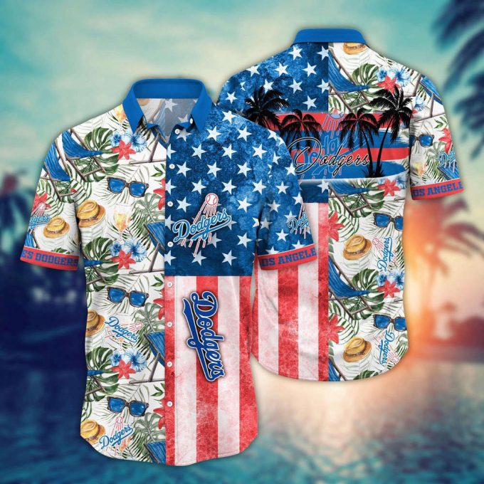 Mlb Los Angeles Dodgers Hawaiian Shirt Flower Home Run Threads For Fans 2