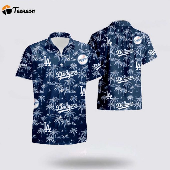 Mlb Los Angeles Dodgers Hawaiian Shirt Surf In Style With Cool Beach Outfits For Fans 1