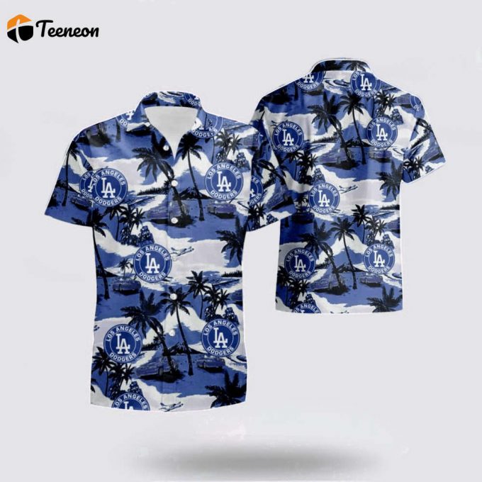 Mlb Los Angeles Dodgers Hawaiian Shirt Swaying With Palms Reveals The Charm Of Exotic Clothing For Fans 1