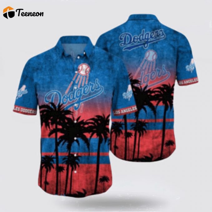 Mlb Los Angeles Dodgers Hawaiian Shirt The Perfect Combination Of Baseball For Fans 1