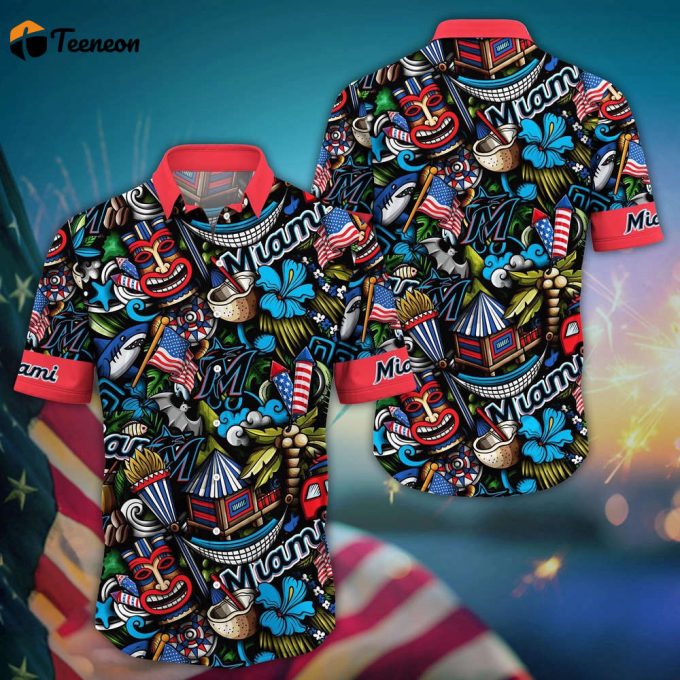 Mlb Miami Marlins Hawaii Shirt Vibrant Aloha For Cool Fans 1