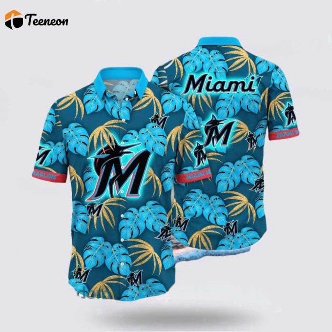 Mlb Miami Marlins Hawaiian Shirt Chic Coastal Vibes Rock Your Summer With Stylish Outfits For Fans 1