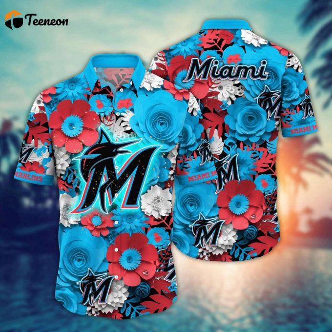 Mlb Miami Marlins Hawaiian Shirt Diamond Dreams For Sport Fan 1