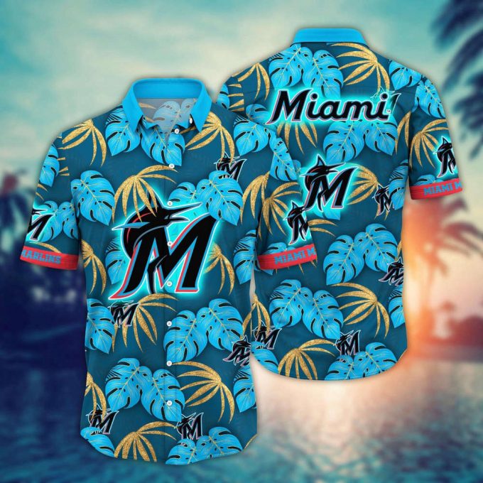 Mlb Miami Marlins Hawaiian Shirt Floral Symphony Gift For Fans 2