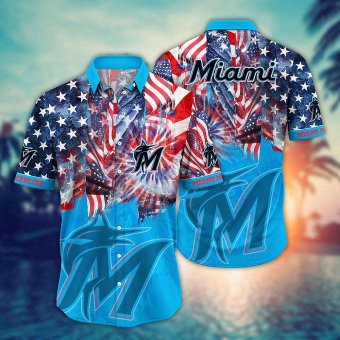 Mlb Miami Marlins Hawaiian Shirt Flower Game Day Aloha Mlb Style For Fans 2