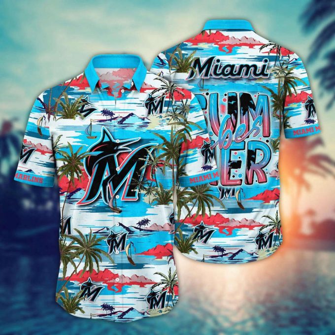 Mlb Miami Marlins Hawaiian Shirt Flower Grand Slam In Hawaiianan Flair For Fans 2