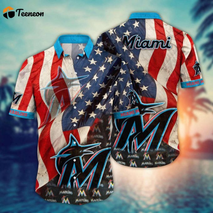 Mlb Miami Marlins Hawaiian Shirt Flower Swing Into Hawaiianan Chic For Fans 1