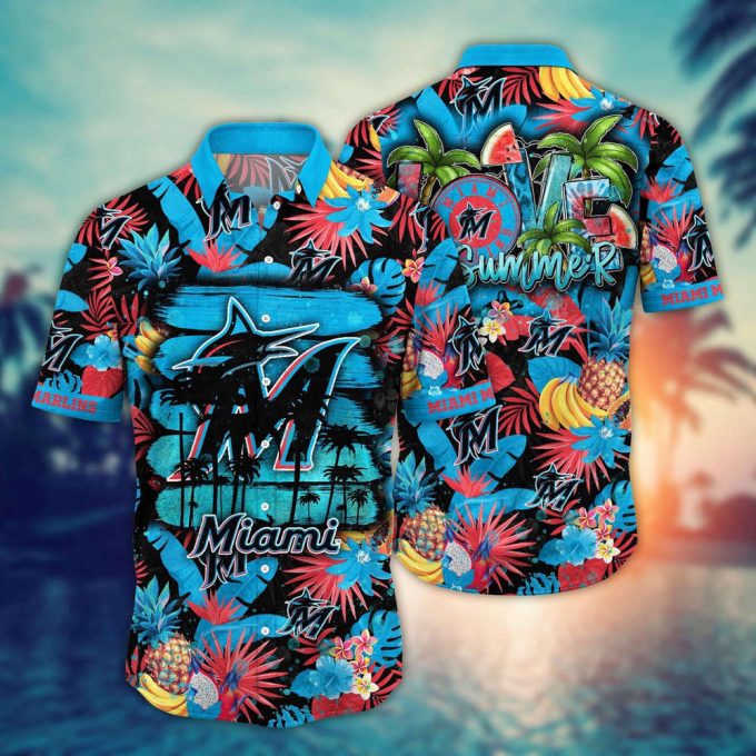 Mlb Miami Marlins Hawaiian Shirt Pitch Perfect Style For Sports Fans 2