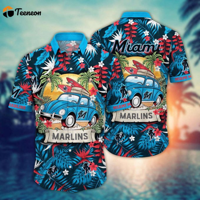 Mlb Miami Marlins Hawaiian Shirt Summer Heatwave For Sports Fans 1