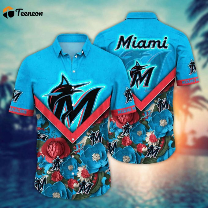 Mlb Miami Marlins Hawaiian Shirt Summer Swing For Sport Fan 1