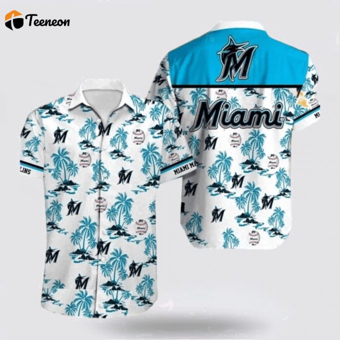 Mlb Miami Marlins Hawaiian Shirt Tropical Elegance Upgrade Your Wardrobe For Fans 1