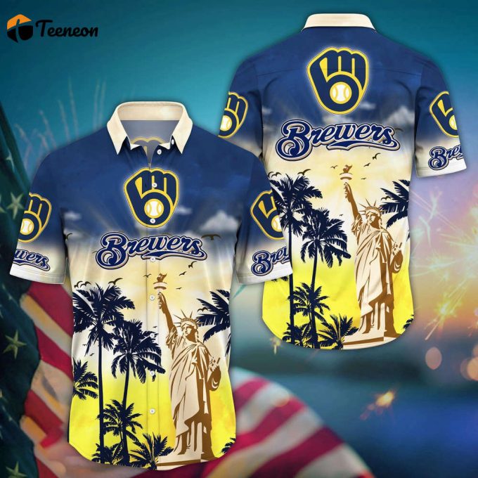 Mlb Milwaukee Brewers Hawaii Shirt Sunrise To Sunset For Cool Fans 1