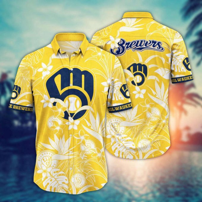 Mlb Milwaukee Brewers Hawaiian Shirt Breeze Through Summer Gift For Fans 2