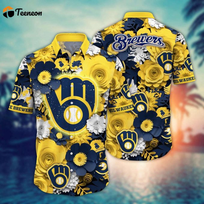 Mlb Milwaukee Brewers Hawaiian Shirt Diamond Dreams For Sport Fan 1