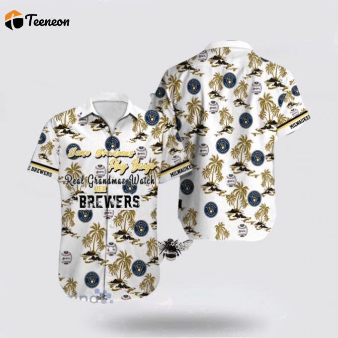 Mlb Milwaukee Brewers Hawaiian Shirt Dive Into Tropical Style For Fans 1