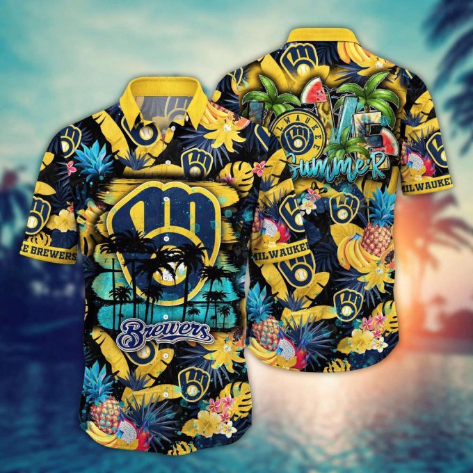 Mlb Milwaukee Brewers Hawaiian Shirt Pitch Perfect Style For Sports Fans 2