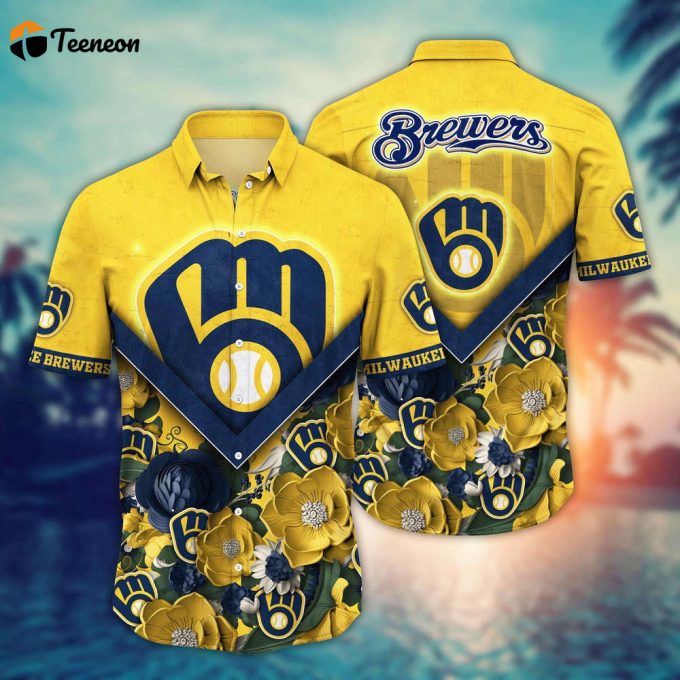 Mlb Milwaukee Brewers Hawaiian Shirt Summer Swing For Sport Fan 1