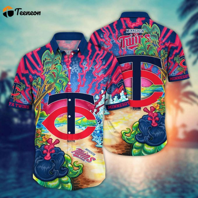 Mlb Minnesota Twins Hawaiian Shirt Diamond Dreamscape For Sports Fans 1