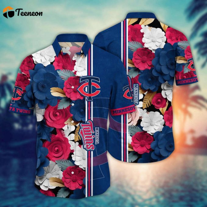 Mlb Minnesota Twins Hawaiian Shirt Fashion Frenzy In Floral For Sport Fan 1