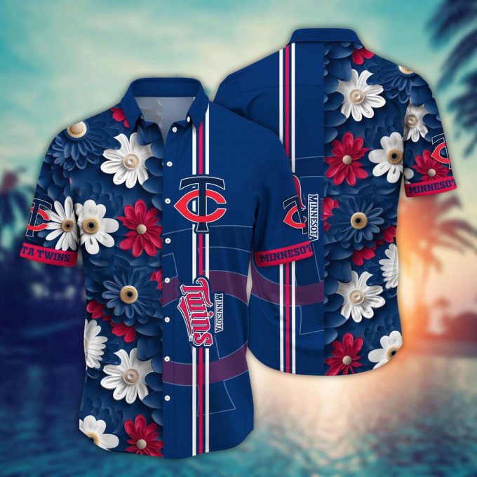 Mlb Minnesota Twins Hawaiian Shirt Floral Finesse For Sports Fans 2