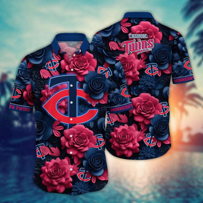 Mlb Minnesota Twins Hawaiian Shirt Flower Aloha Style Unleashed For Fans 2