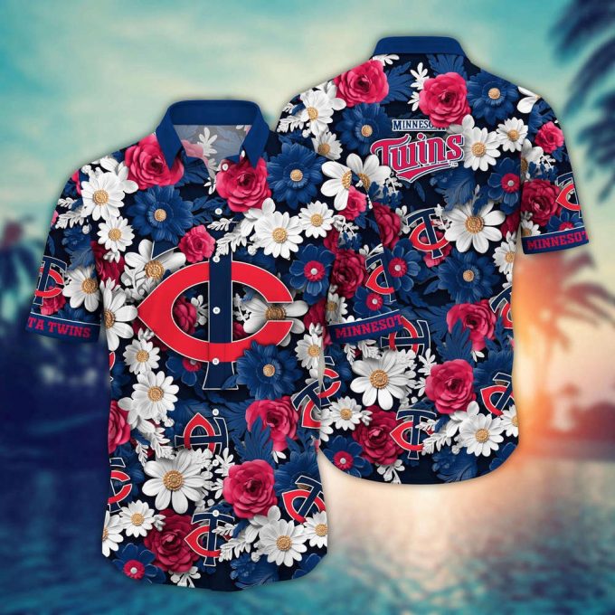 Mlb Minnesota Twins Hawaiian Shirt Flower Floral Fusion Fashion For Fans 2