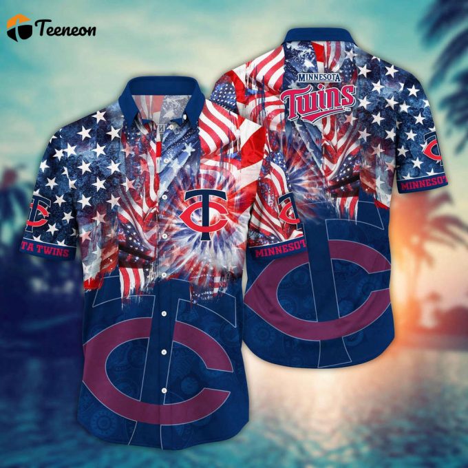 Mlb Minnesota Twins Hawaiian Shirt Flower Game Day Aloha Mlb Style For Fans 1