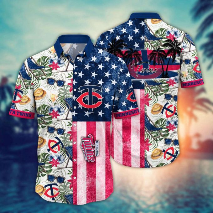 Mlb Minnesota Twins Hawaiian Shirt Flower Home Run Threads For Fans 2