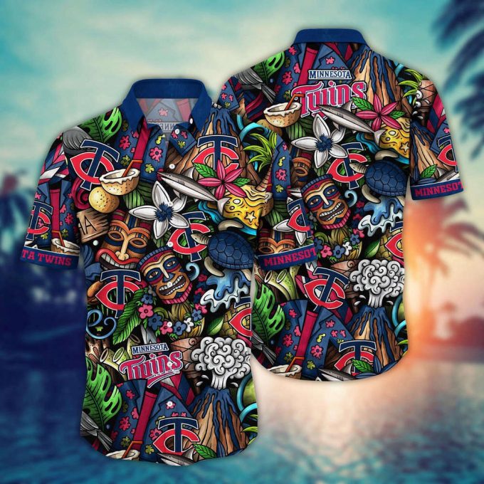 Mlb Minnesota Twins Hawaiian Shirt Flower Strike A Style Statement For Fans 2