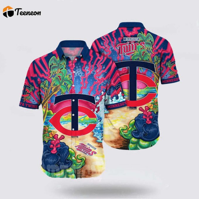 Mlb Minnesota Twins Hawaiian Shirt Surf In Style With Cool Beach Outfits For Fans 1