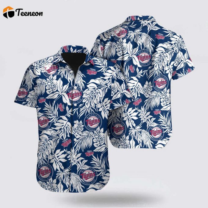 Mlb Minnesota Twins Hawaiian Shirt Tropical Pattern For Fan Mlb 1