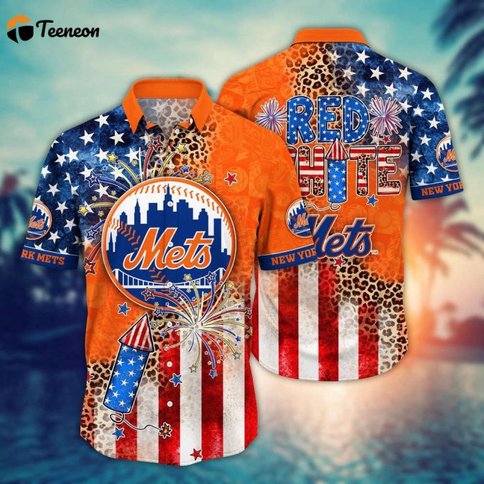 Mlb New York Mets Hawaii Shirt Independence Day Vibrant Aloha For Cool Fans 1