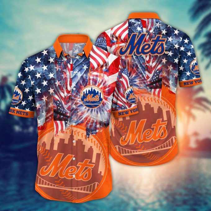 Mlb New York Mets Hawaiian Shirt Flower Game Day Aloha Mlb Style For Fans 2