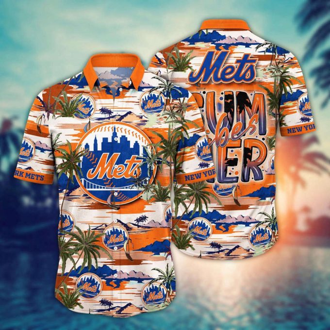 Mlb New York Mets Hawaiian Shirt Flower Grand Slam In Hawaiianan Flair For Fans 2