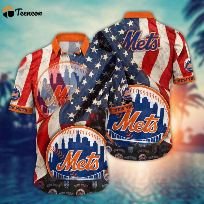 Mlb New York Mets Hawaiian Shirt Flower Swing Into Hawaiianan Chic For Fans 1