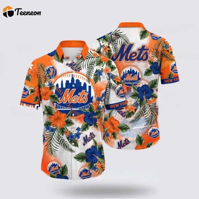 Mlb New York Mets Hawaiian Shirt Get Ahead Of The Fashion Wave With The Coastal Fashion Collection For Fans 1