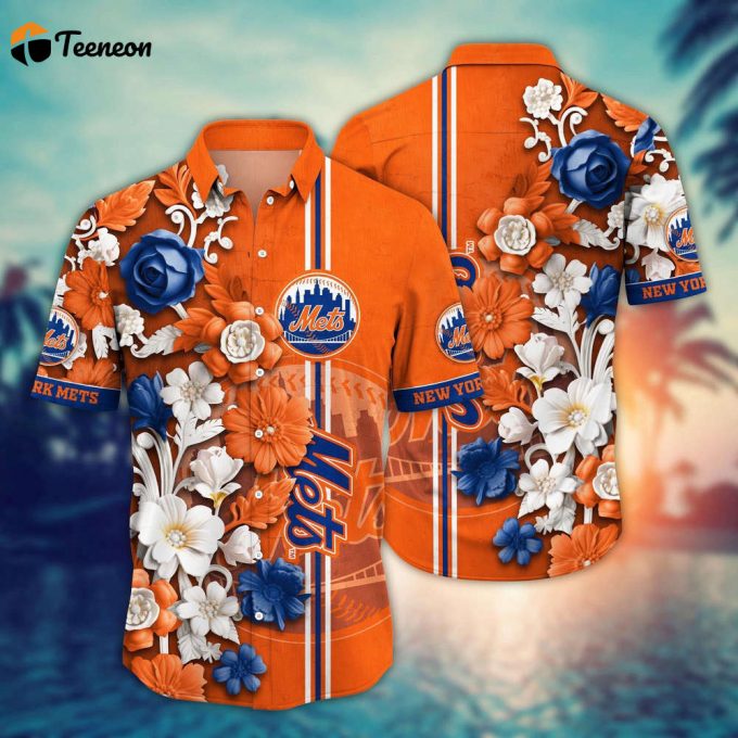 Mlb New York Mets Hawaiian Shirt Mlb Luau League Looks For Sport Fan 1