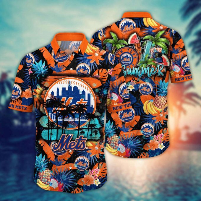 Mlb New York Mets Hawaiian Shirt Pitch Perfect Style For Sports Fans 2