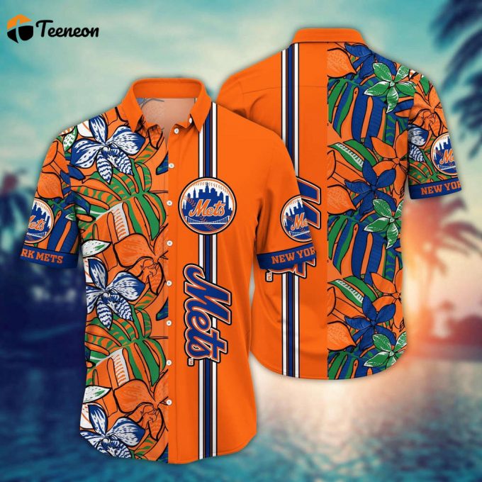 Mlb New York Mets Hawaiian Shirt Summer Swirl Gift For Fans 1