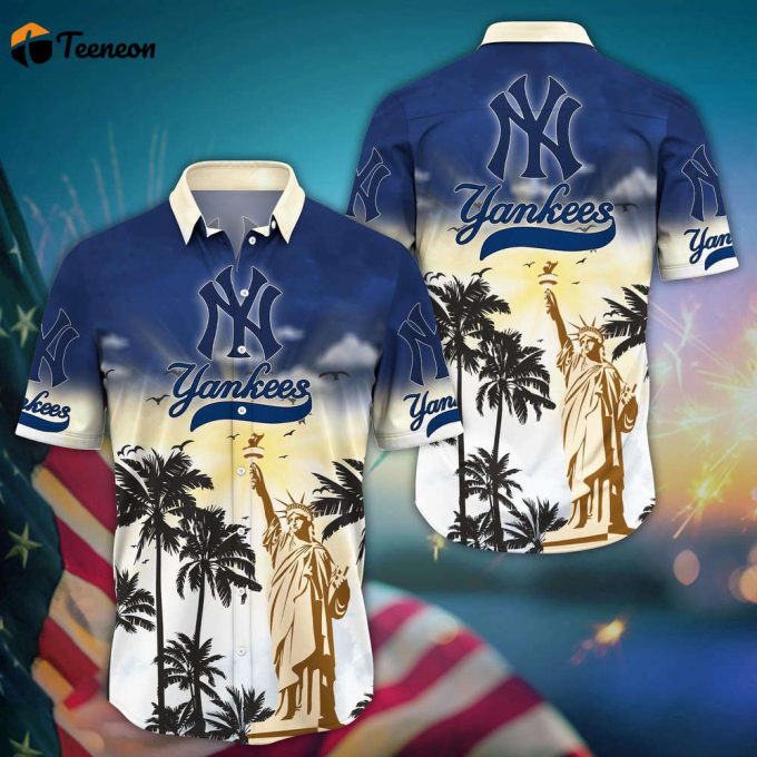 Mlb New York Yankees Hawaii Shirt Sunrise To Sunset For Cool Fans 1