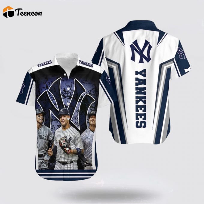 Mlb New York Yankees Hawaiian Shirt Aaron Judge And Giancarlo Stanton For Fan Mlb 1