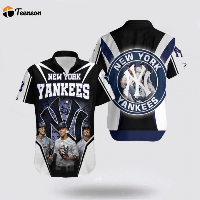 Mlb New York Yankees Hawaiian Shirt Aaron Judge Gleyber Torres Giancarlo For Fan Mlb 1