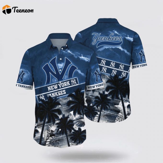 Mlb New York Yankees Hawaiian Shirt Dive Into Tropical Style For Fans 1