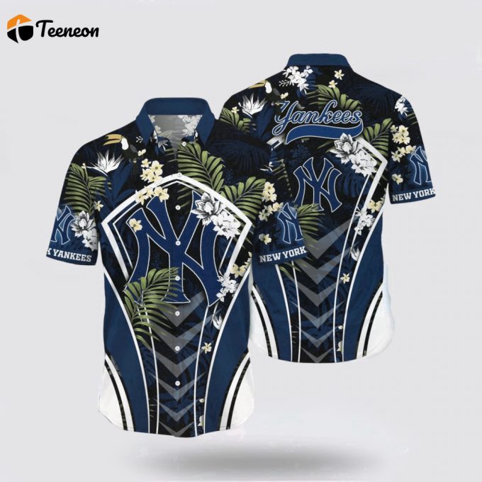 Mlb New York Yankees Hawaiian Shirt Embrace The Energetic Summer With Fashionable For Fans 1