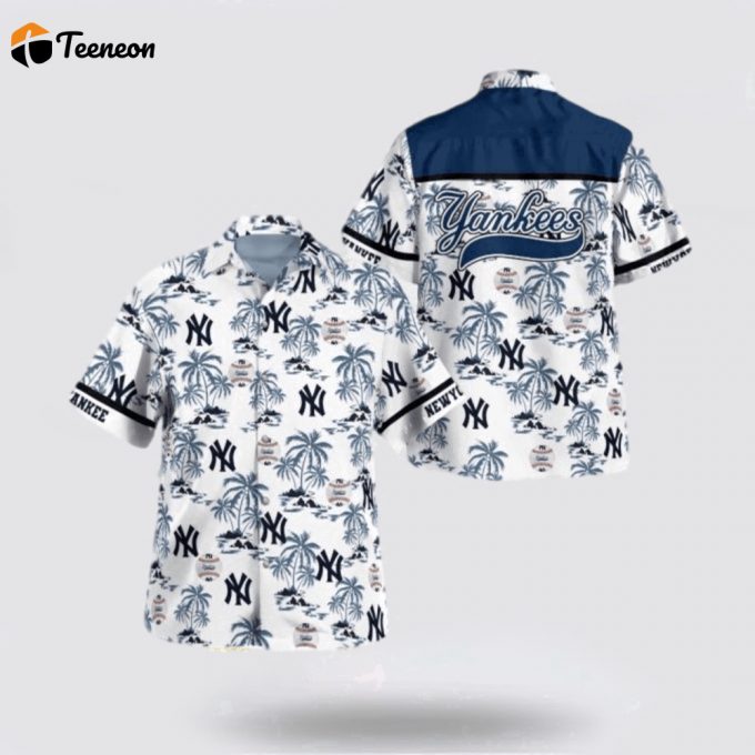 Mlb New York Yankees Hawaiian Shirt Immerse Yourself In The Sea Breeze With Exotic Outfits For Fans 1