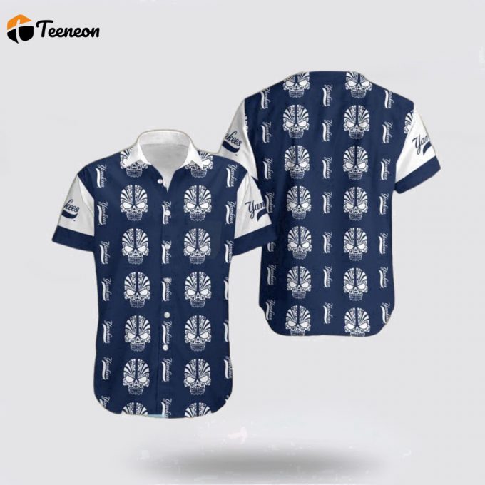 Mlb New York Yankees Hawaiian Shirt Immerse Yourself In Tropical Style For Fans 1