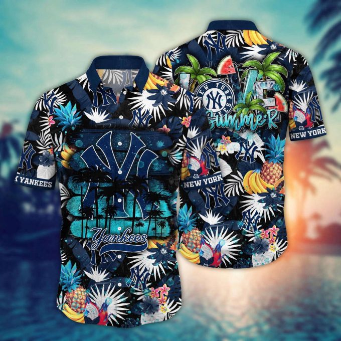 Mlb New York Yankees Hawaiian Shirt Pitch Perfect Style For Sports Fans 2